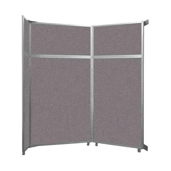 Operable Wall Folding Room Divider 7'11" x 8'5-1/4" Slate Fabric